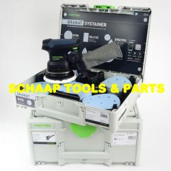 Excenterschuurmachine ETS 125 REQ-Plus in systainer3 + schuurmateriaal-Systainer3 SYS-STF D125 GR-set | 578202